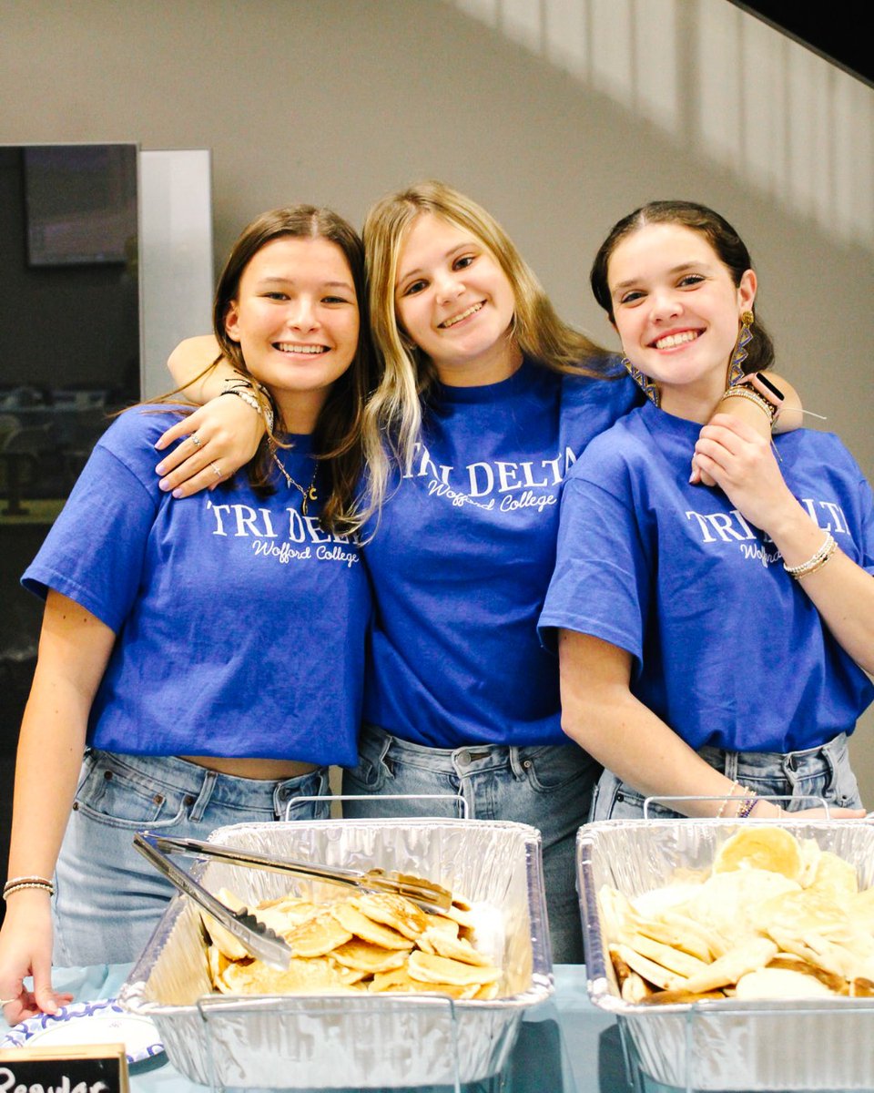 woffordcollege's tweet photo. Pouring syrup and spreading hope! 🥞
The sisters of Tri Delta hosted their annual Delta House of Pancakes. All proceeds went to St. Jude Children’s Hospital to support childhood cancer education, awareness, treatments and the search for a cure. #tridelta #woffordcollege https://t.co/89ZwCD1L4H