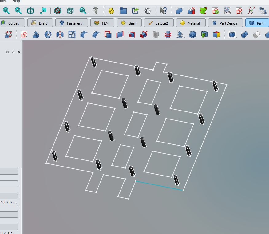 ferozerashid's tweet image. Finally exploring @FreeCADNews as a civil engineer. Going back to being what I originally am. Terribly need a never ending reference/datum line in the sketcher. #MadeWithFreeCAD #FreeCADFriday