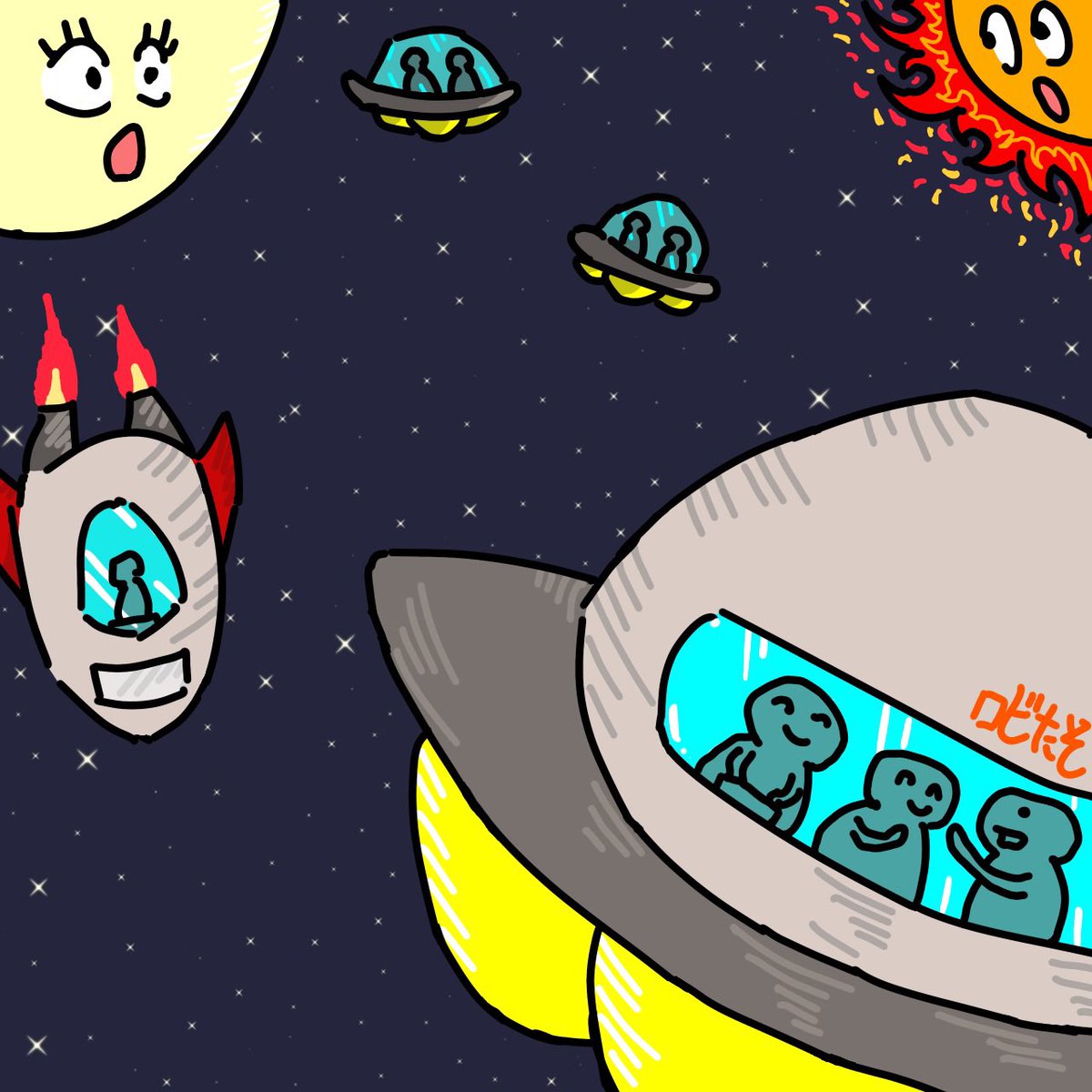 lovinson_ms's tweet photo. 宇宙とか、空想系を絵本みたいな感じで描くのがすごく好きなのです✨
そういうイラストが多くなると思いますが、今後もよろしくおねがいします😌💕

#わたしの作品 
#わたしの個性はきっと誰かにささる 
#ゆるいイラスト https://t.co/3BNkp58TPS