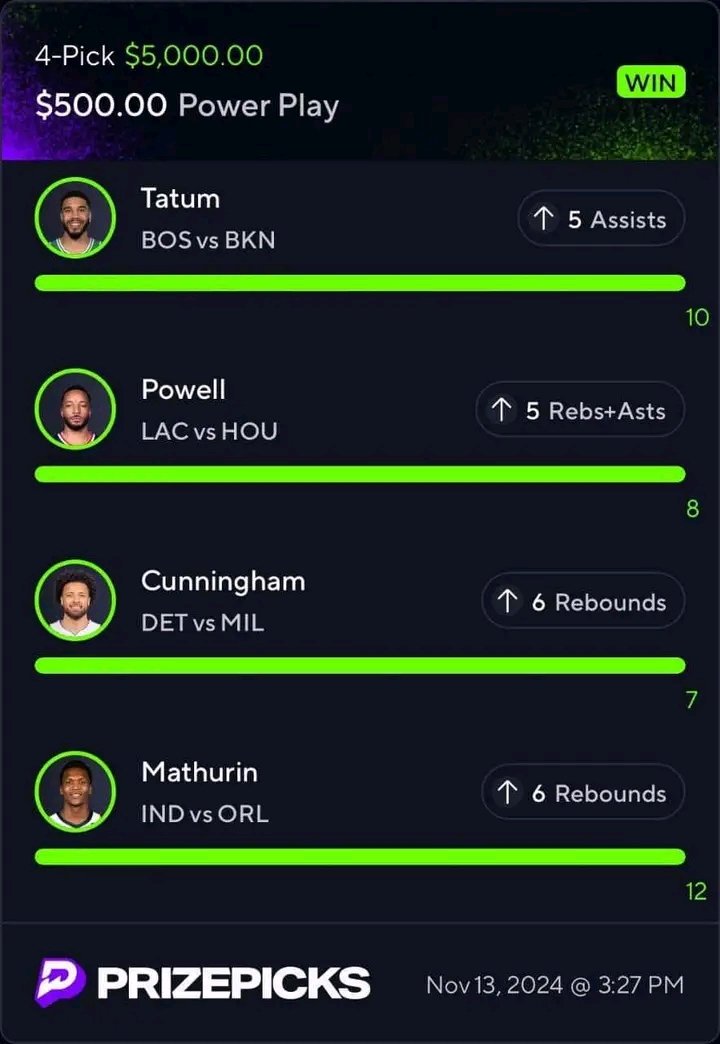 Been hitting Green since I found this link y'all, winning streak or nothing👇
t.me/+1P9sOD5cnnE4N…

#NBA  #DraftKings        #nfl    #MLB #CSGO #kbo #CFB #NHL #fanduel    #prizepicks #AFL #tennis             #soccer #GamblingTwiiter #CollegeBasketball