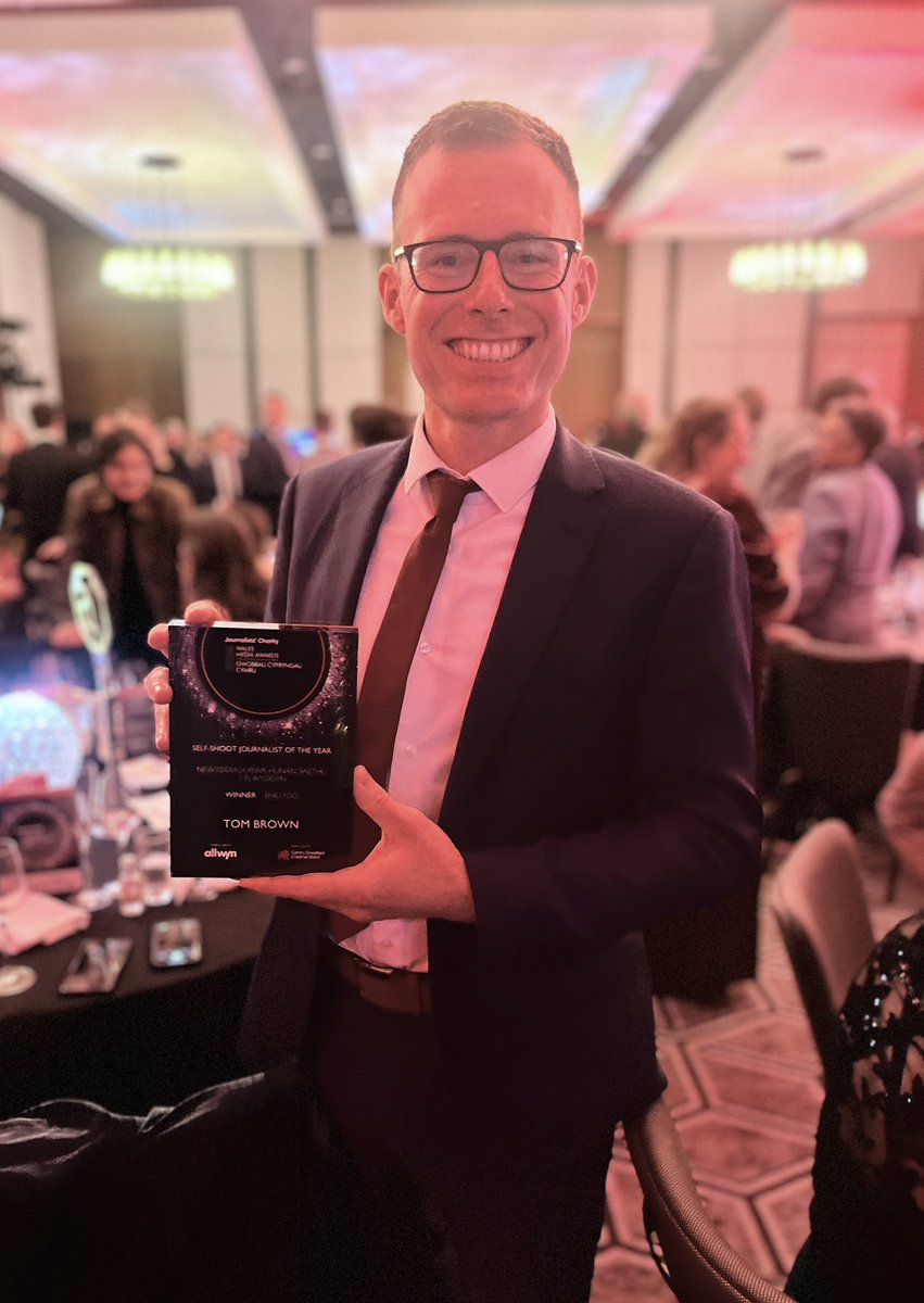 Self-Shoot Journalist of the Year 🏆

Really grateful to pick this up at tonight’s  Wales Media Awards 🙏