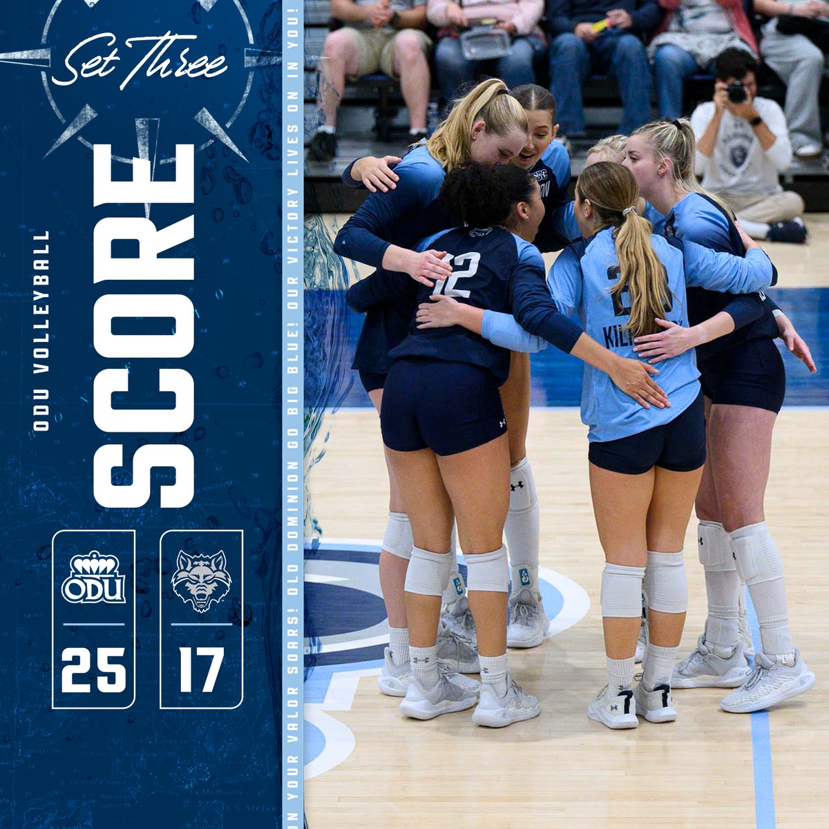 Another set for the Monarchs!

Set 3
ODU: 25
ASU: 17

#ODUSports | #ReignOn | #Monarchs