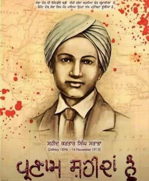 _Gurpreetmaan's tweet photo. Remembering Saheed Sardar Kartar Singh Sarabha on their Martyrdom Day ! 
parnaam saheeda'n nu ! 🙏