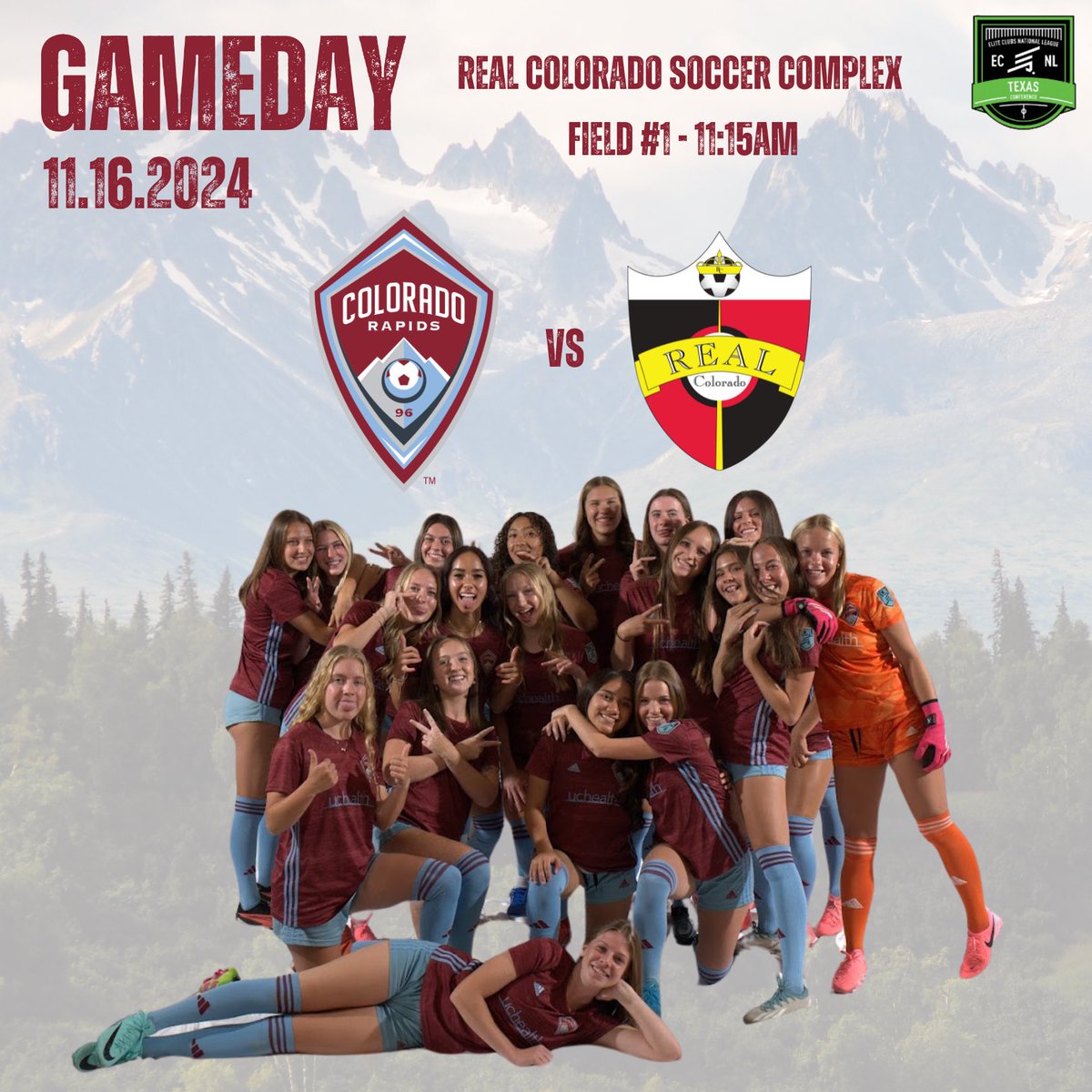 Our final match against our Denver rivals is tomorrow! Let’s go Rapids! <a href="/RapidsYouthClub/">Rapids Youth Soccer</a> <a href="/ECNLgirls/">ECNL Girls</a> <a href="/ImYouthSoccer/">ECNL/GA/Recruiting/College Soccer</a> <a href="/ImCollegeSoccer/">College Soccer Truth ™</a>