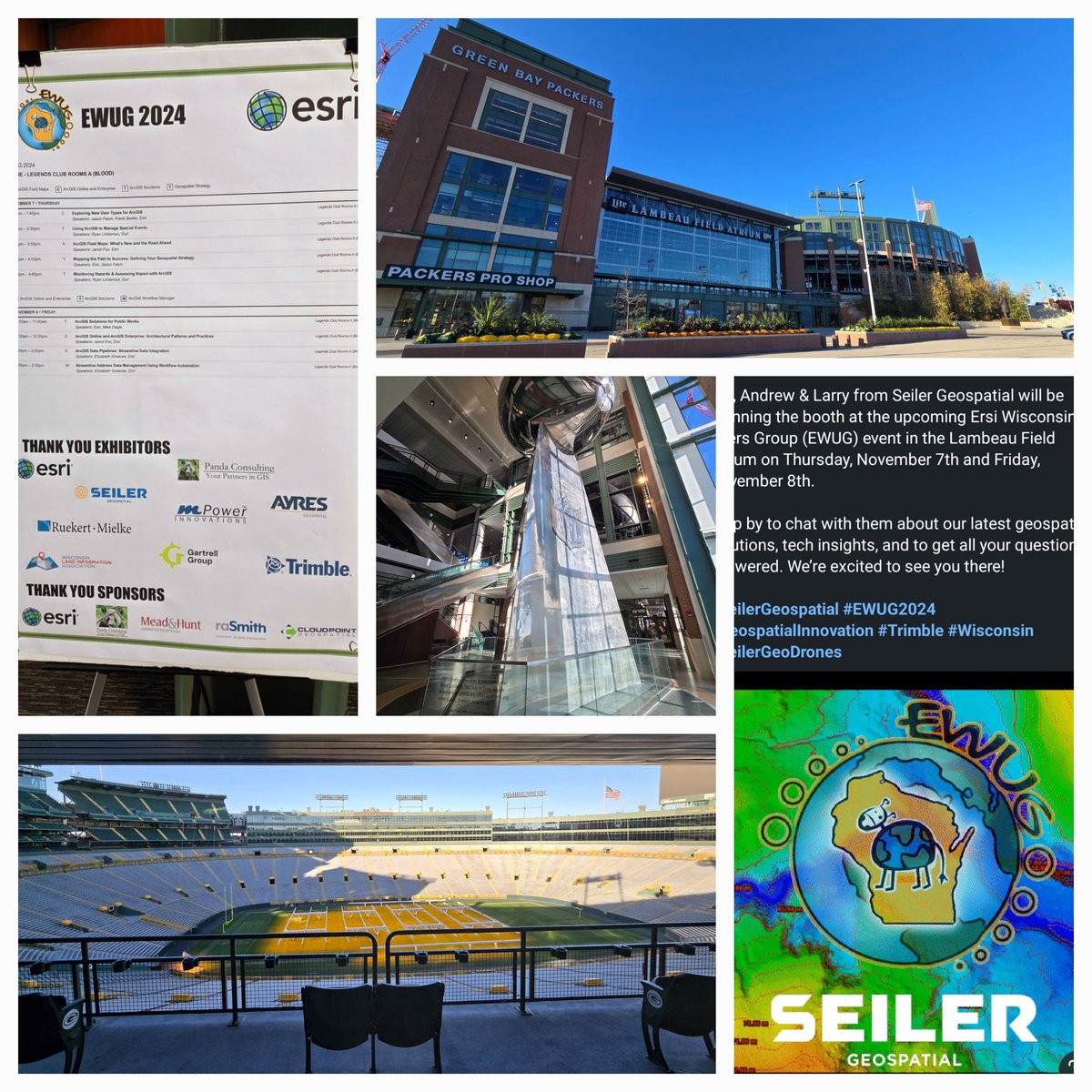 SiMapSupport's tweet image. This is Fun. Something just a Cool 😎  is having your State GIS Conference at an NFL Football 🏈stadium. #EWUG #Esri #SeilerGeospatial #Lambeaufield