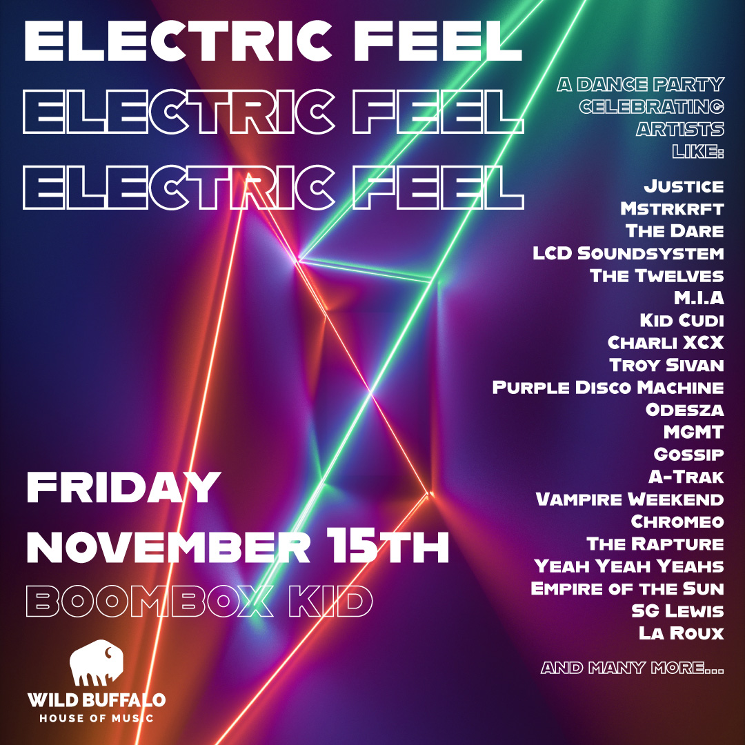 Double header tonight! We have legendary singer/songwriter, Mason Jennings, at 7pm and then we have one of our favorite dance parties, Electric Feel, at 9:30pm 

Let's enjoy music, dance, and party.