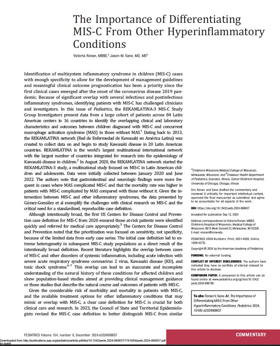 Rolando Ulloa-Gutierrez (@rolandoug) on Twitter photo 2. Con editorial acompañante por 2 #pedsICU recalcando la importancia del diagnóstico diferencial con otras enfermedades inflamatorias. #pedsID #pedsICU <a href="/rekamlatina/">REKAMLATINA:Red Enfermedad Kawasaki América Latina</a>
doi.org/10.1542/peds.2… 2. Con editorial acompañante por 2 #pedsICU recalcando la importancia del diagnóstico diferencial con otras enfermedades inflamatorias. #pedsID #pedsICU <a href="/rekamlatina/">REKAMLATINA:Red Enfermedad Kawasaki América Latina</a>
doi.org/10.1542/peds.2…