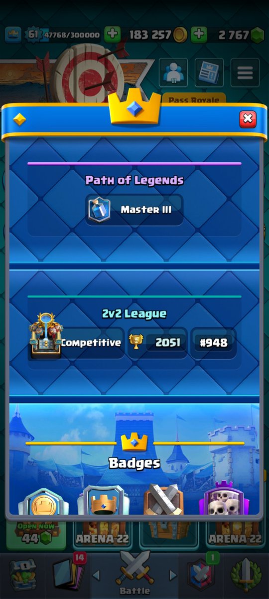 ManagerBA77's tweet image. 2k and top 1k 2v2 with @kosgon
 #ClashRoyale