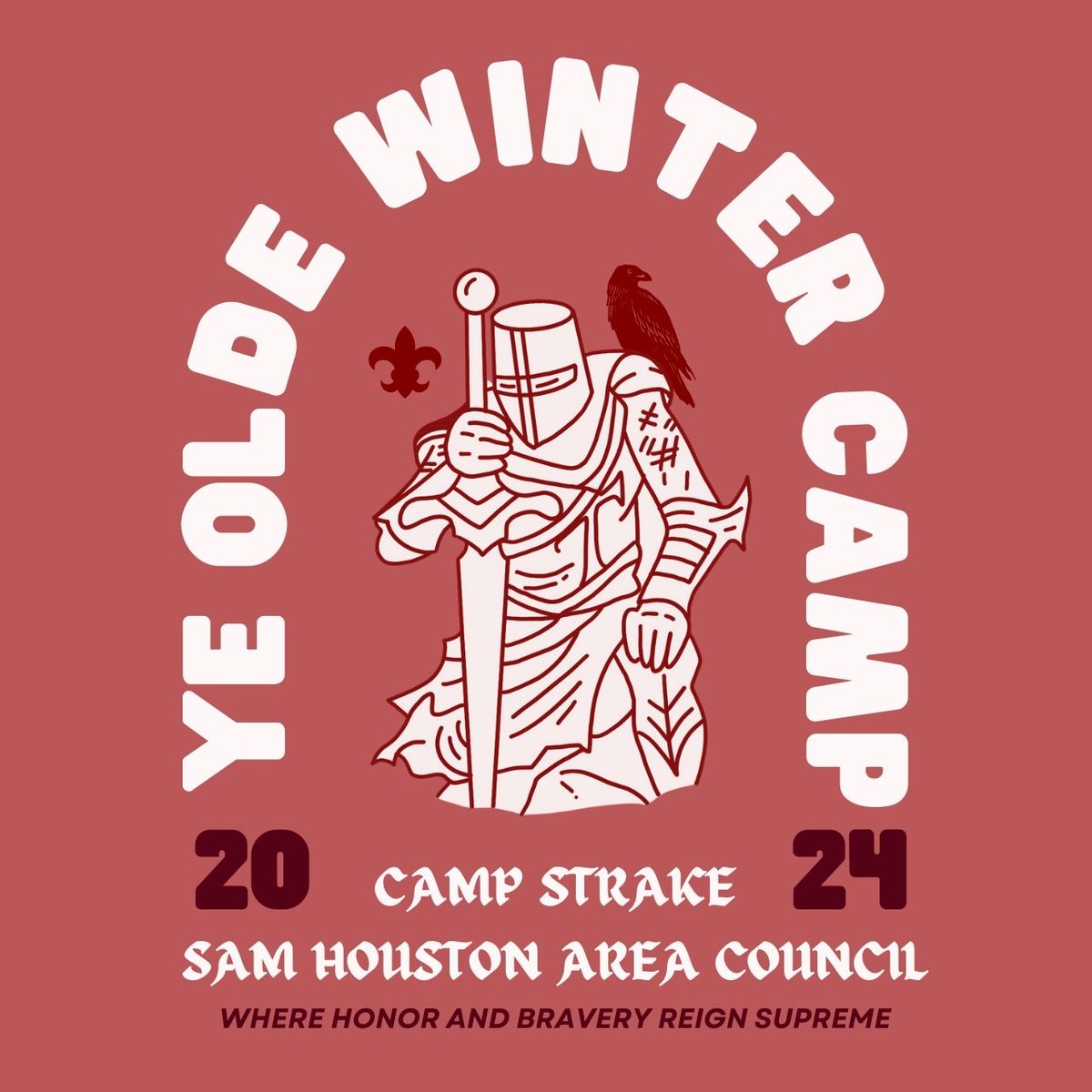 Ye Olde shirt pre-order deadline is approaching soon! Register your troop and pre-order your shirts NOW for Camp Strake's 2024 Winter Camp! 

Visit samhoustonbsa.doubleknot.com/event/winter-c… to pre-order shirts for your troop!

Visit shacbsa.org/winter-camp to register your troop!