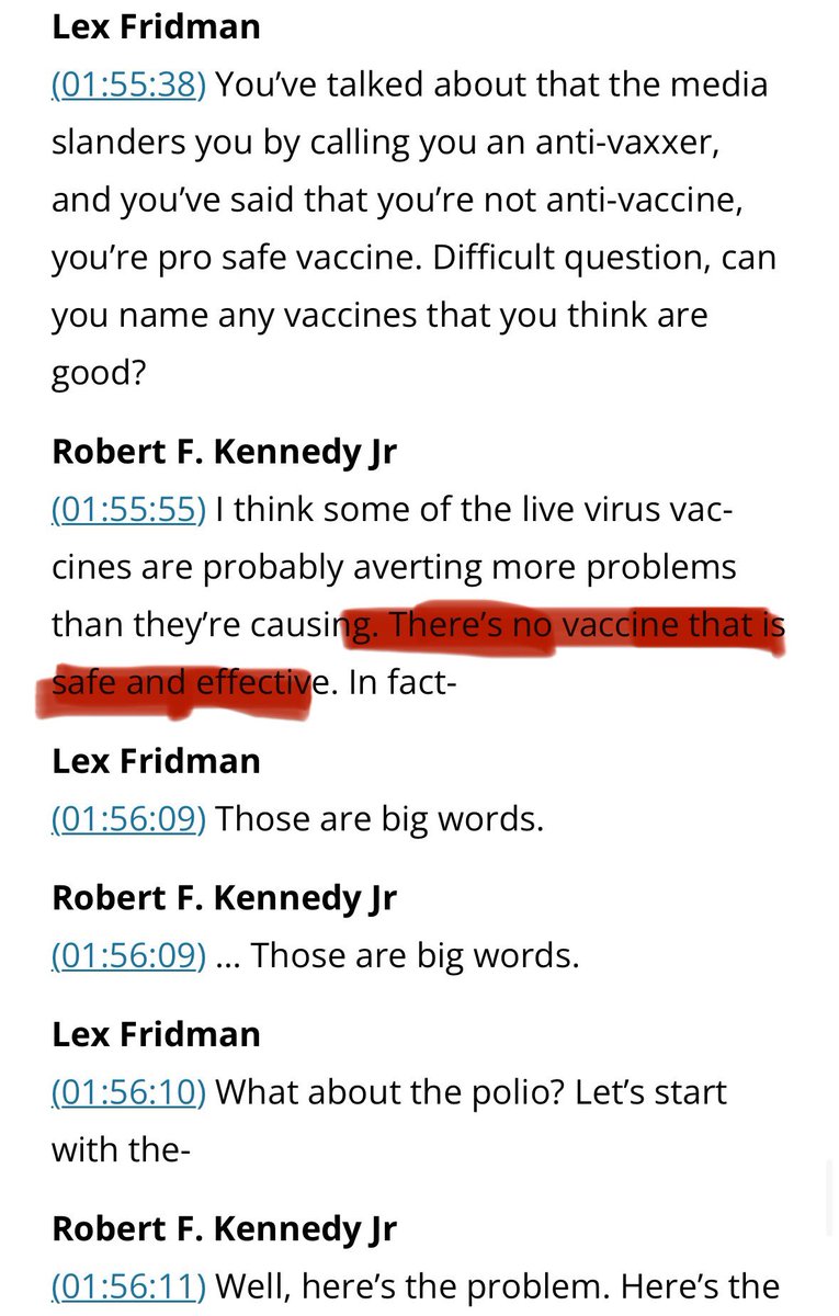 EdneckEngineer's tweet photo. @noahkaufmanmd @Apfelwasser4 @MichaelAlbertMD That’s a whole lot of words just to lie. 

You: “The very next sentence he goes back and qualifies what he meant. Go listen to the original interview. You will see that they purposefully cut out this soundbite which sounds horrible when you hear it alone.”

Here’s the transcript: https://t.co/ss47qxuPb4
