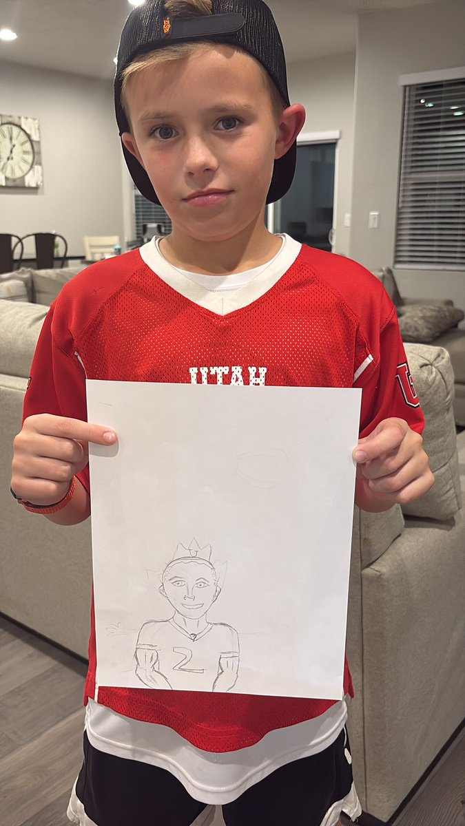 Pdub801's tweet photo. @ctb_mb He’s wishing you good luck tomorrow. #GoUtes https://t.co/dIRLA7kvrn