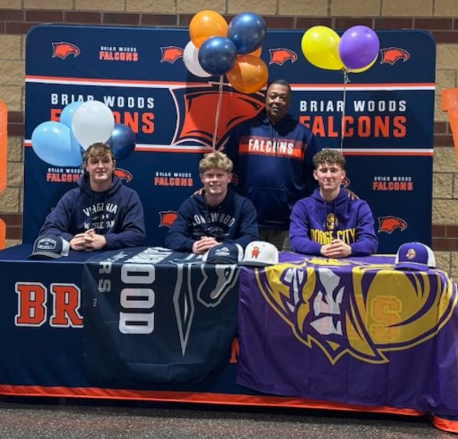 BWBaseball1's tweet photo. Briar Woods Baseball is proud to congratulate three of our Falcons who signed their National Letter of Intent this week.

We celebrated Sean Tracey, Max Lawson, and Gage Strucko as they took the next big step in their baseball journeys. Congratulations, Falcons! https://t.co/EuO177pfwH