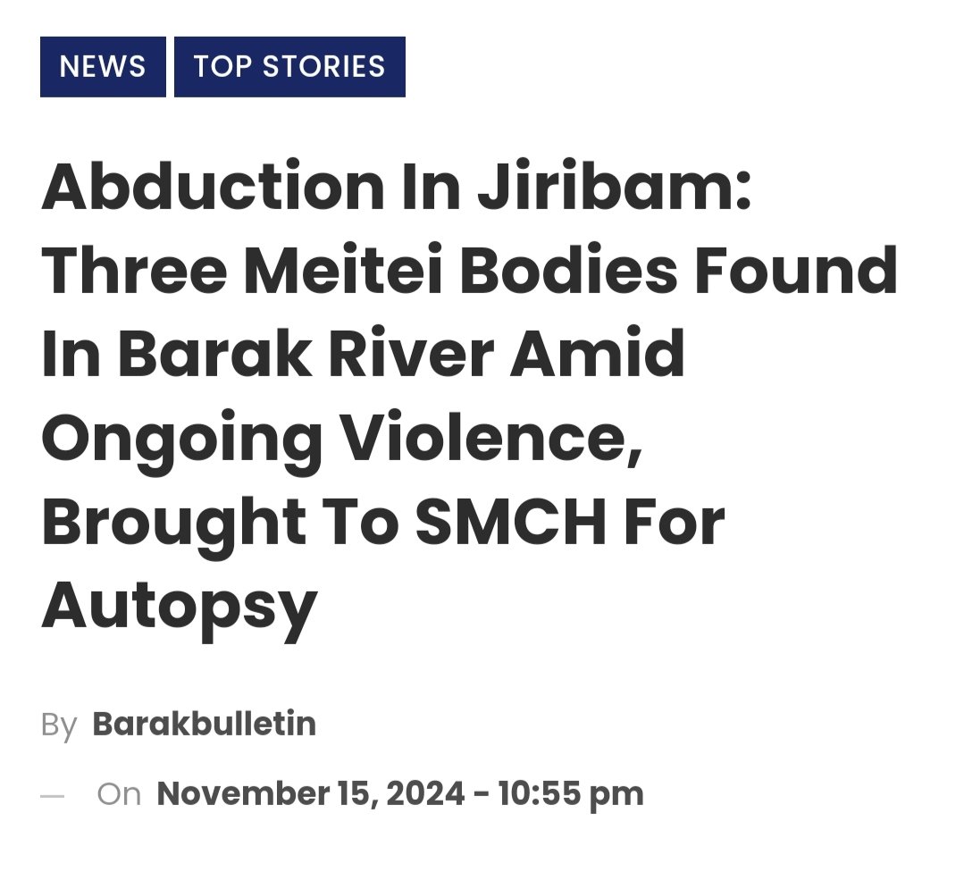 🚨 #JiribamUpdate ⤵️

♦️Langamba (8months) - killed.
♦️Thajamanbi (8yrs) was struck with a wood, broke her skull and eyes popping out. 💔
♦️Heitonbi (25yrs) was raped and sexually assaulted before killing. 
Savage #Kukis - Are you even humans ?

#KukiAtrocities 
#Manipur