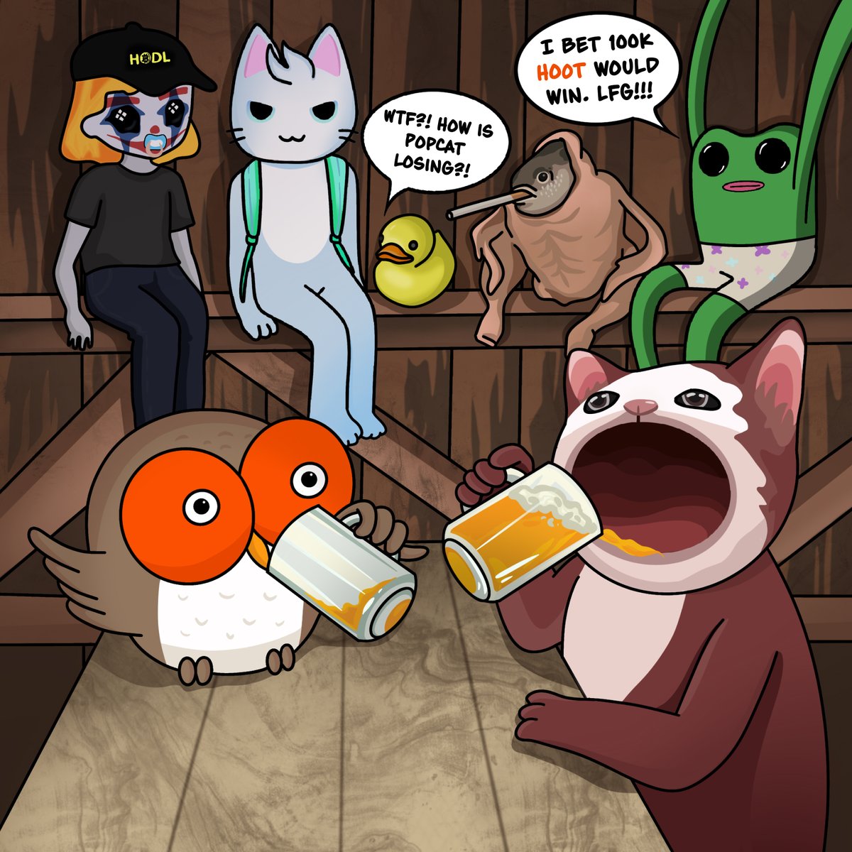 hootcoinsolana's tweet photo. Mkt cap isn't everything, there's also beer chugging... https://t.co/Jlu62InFkM