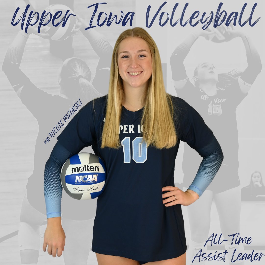 Peacock Athletics (@uiupeacocks) on Twitter photo Congratulations to Nicole Pozorski for breaking the <a href="/UIU_Volleyball/">Upper Iowa Volleyball</a> all-time assist record! #FeathersUp Congratulations to Nicole Pozorski for breaking the <a href="/UIU_Volleyball/">Upper Iowa Volleyball</a> all-time assist record! #FeathersUp