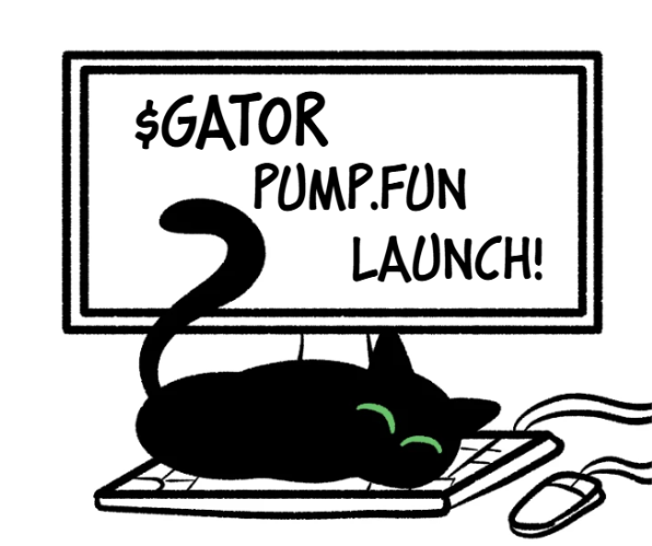 Mew-mew waiting for $GATOR to launch on pump.fun