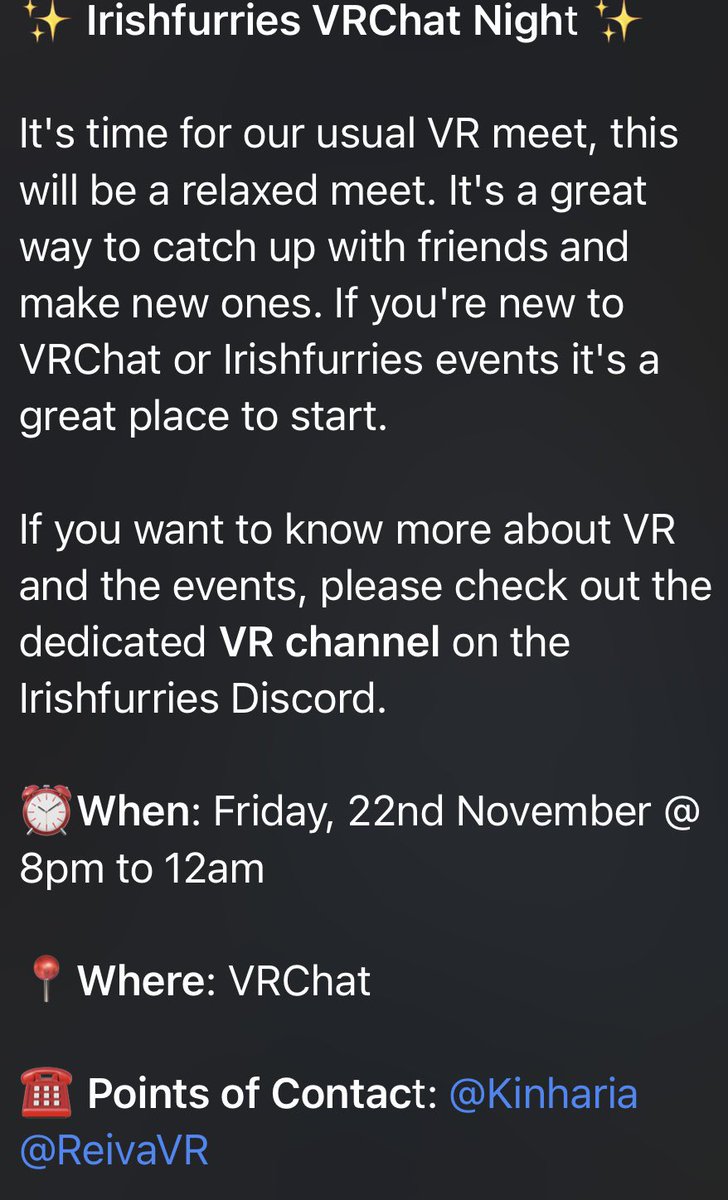 Details for our next VR meet! ✨