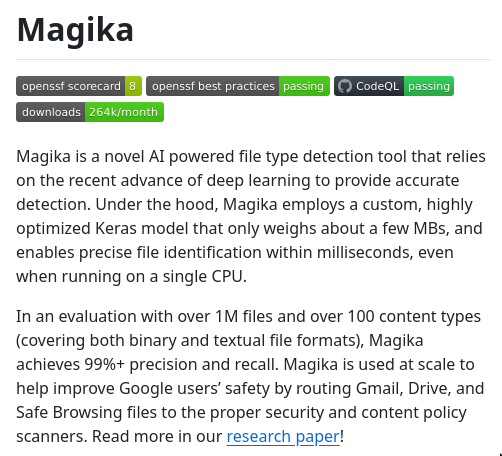 tom_doerr's tweet photo. "Detect file content types with deep learning" https://t.co/ssPj1Gfb10