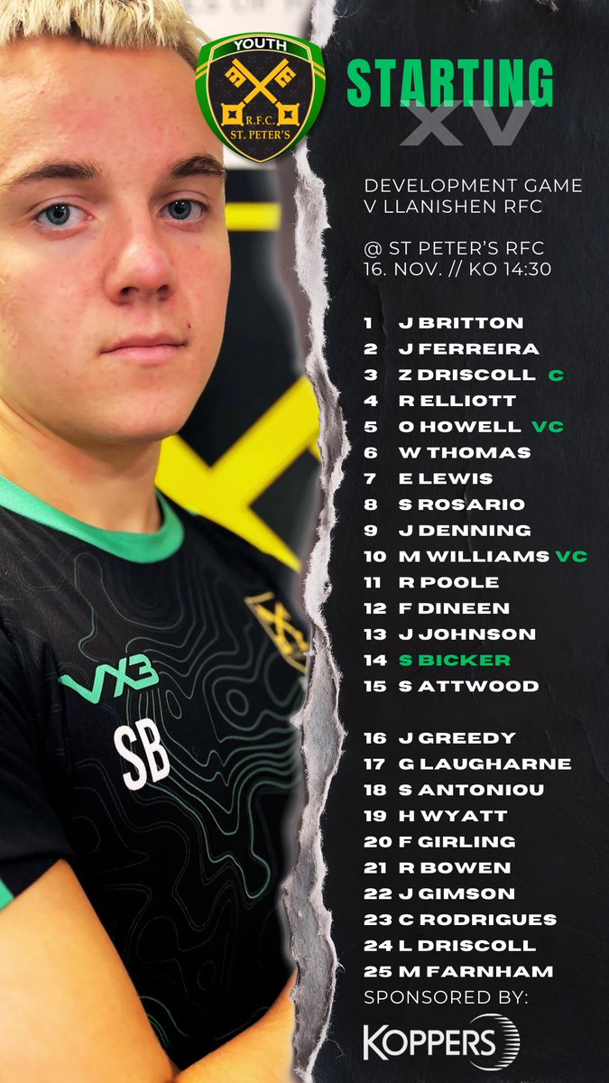 St Peters RFC Youth (@stpetersyouth3) on Twitter photo Rocks are on Fire ๐ฅ
Tomorrowโs Dev GameMatch Day Squad v <a href="/LlanishenU18Y/">Llanishen Youth RFC 25/26 ๐ฆ</a>
KO14:30 at <a href="/stpetersrfc/">St. Peters RFC</a>
#RocksOn3๐ช๐ป๐๐ค
#youth #rugby #development #game #devrugby #youthrugby #cardiff #region #wales
@wru_community @welshrugbyunion @allwalessportsnpt Rocks are on Fire ๐ฅ
Tomorrowโs Dev GameMatch Day Squad v <a href="/LlanishenU18Y/">Llanishen Youth RFC 25/26 ๐ฆ</a>
KO14:30 at <a href="/stpetersrfc/">St. Peters RFC</a>
#RocksOn3๐ช๐ป๐๐ค
#youth #rugby #development #game #devrugby #youthrugby #cardiff #region #wales
@wru_community @welshrugbyunion @allwalessportsnpt