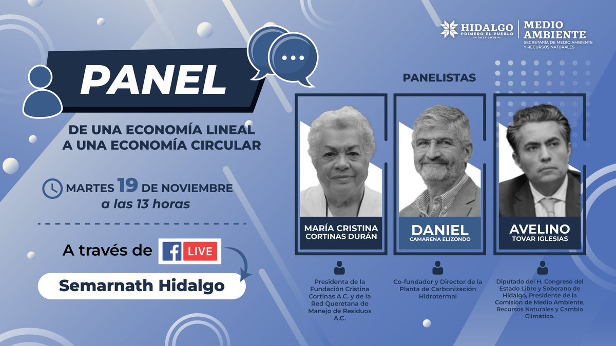 📢🗣️🗯️ No te pierdas esta tarde los diálogos entre expertos, para socializar de una manera clara y accesible información relevante sobre los efectos del #CambioClimático y sus implicaciones sociales, económicas y políticas.

🎥 facebook.com/@medioambienteH