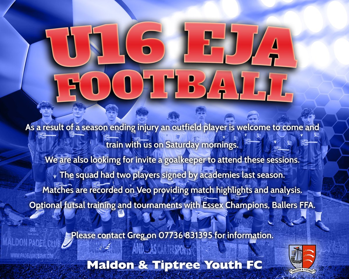 officialmtyfc's tweet photo. Our U16 @EJALeague squad are looking for a couple of additional players.  Please contact us for full information #squadbooster https://t.co/uiuPRlqxR8