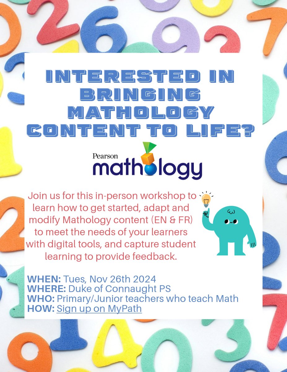 Mademoiselle M (@mllemccormack00) on Twitter photo Hey <a href="/tdsb/">Toronto District School Board</a> math educators (EN & FR)! Sign us for this PD opportunity on MyPath! @TDSB_GC <a href="/TDSBmath/">TDSB Mathematics & Numeracy</a> @TDSB_DLL Looking forward to connecting! #digitaltools #tech #math <a href="/pearson/">Pearson</a> Hey <a href="/tdsb/">Toronto District School Board</a> math educators (EN & FR)! Sign us for this PD opportunity on MyPath! @TDSB_GC <a href="/TDSBmath/">TDSB Mathematics & Numeracy</a> @TDSB_DLL Looking forward to connecting! #digitaltools #tech #math <a href="/pearson/">Pearson</a>