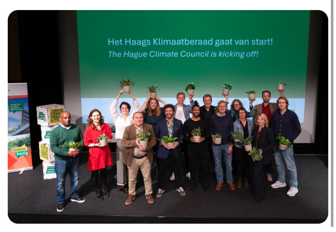 kapteijns's tweet photo. Mooie laatste dag van de #klimaatweek in @museon in het teken van ons Haags #klimaatakkoord ! Met de oprichting van ons #klimaatberaad én de officiele uitreiking 🇪🇺 missielabel 100 climate neutral cities. #groenbezig https://t.co/G4RuUmsvxZ