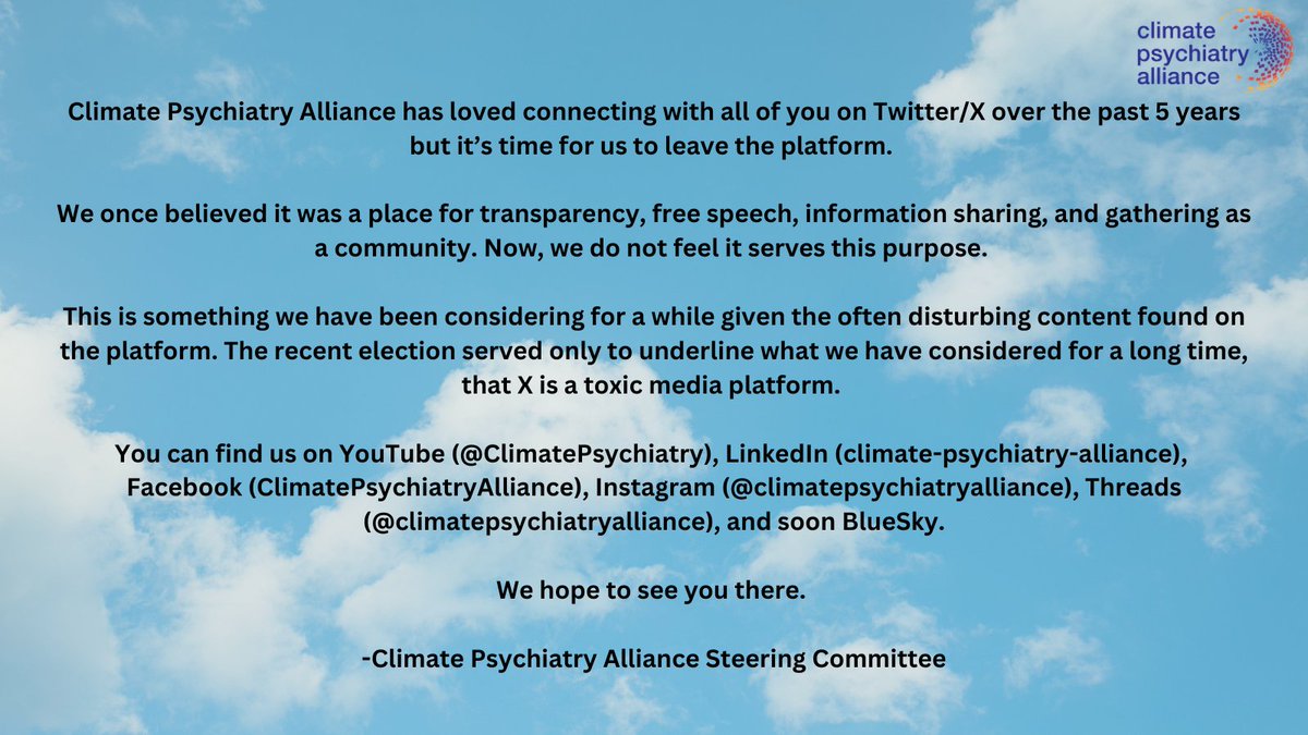 Climate Psychiatry Alliance tweet media