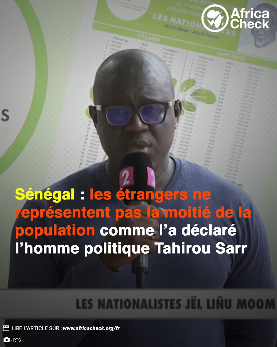 " Les données les plus récentes et les plus fiables sur le sujet, obtenues auprès de l’Agence nationale de la Statistique et de la Démographie du Sénégal, font état de 207 791 étrangers, soit 1,1% de la population.

D’après les experts interrogés, bien que des limites aient été