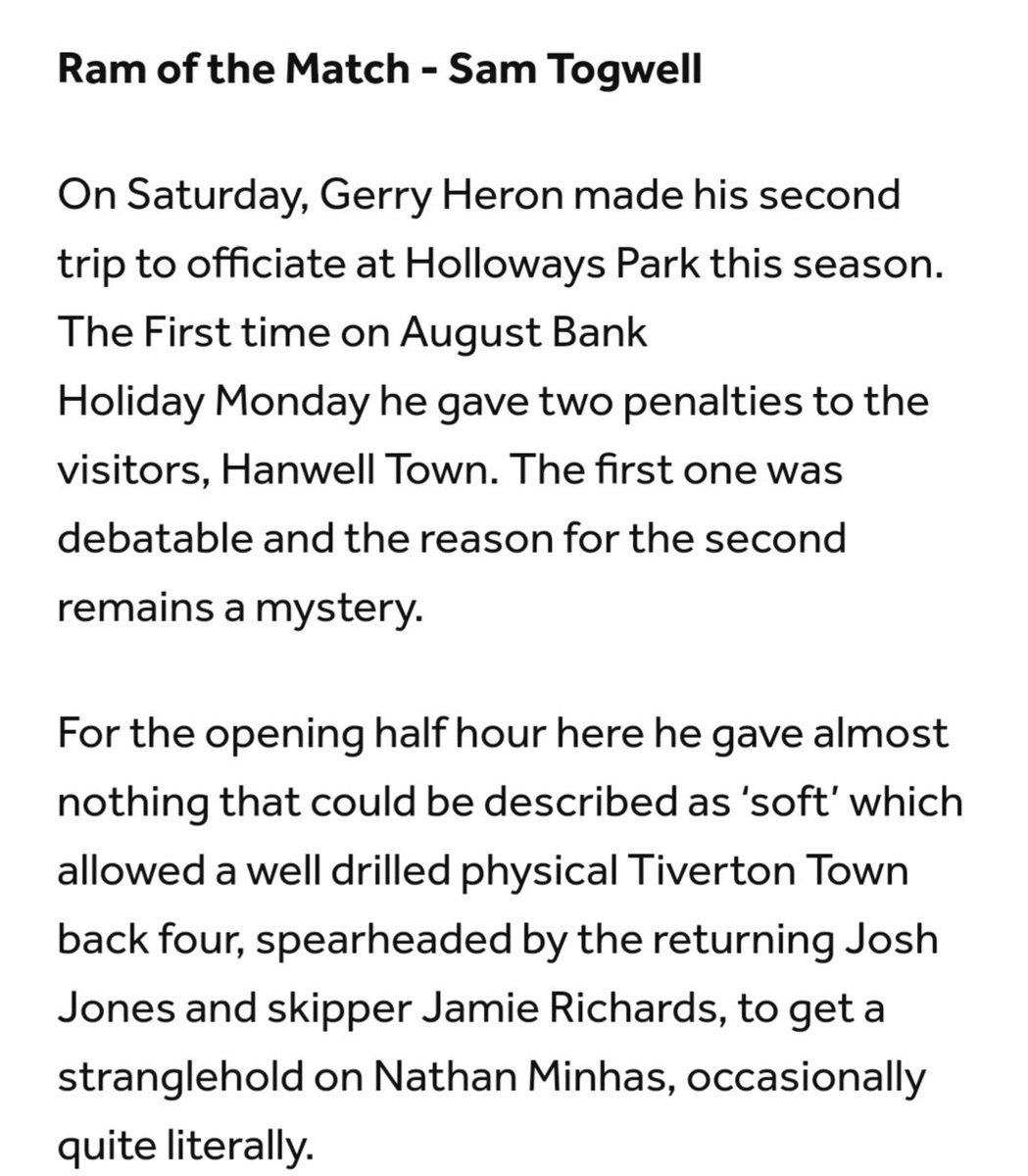 3Halstead's tweet image. A report from a game that Tuesday's Refree officiated 
At least he's consistent