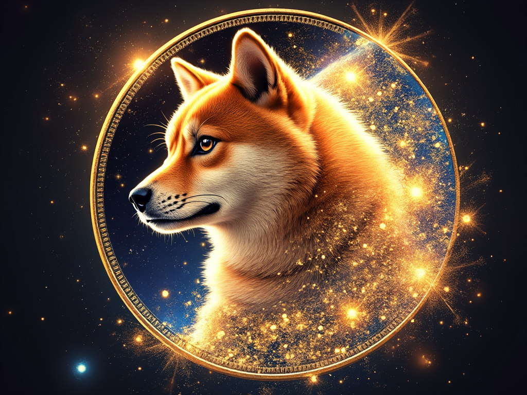 Dogeshi_Inu's tweet photo. In the cosmic dance of stars so bright, Dogeshi Inu, the celestial knight, With eyes that gleam in the endless night, Guiding us through the universe's light, Mystic whispers in the astral flight. https://t.co/9fpwxgbTgB