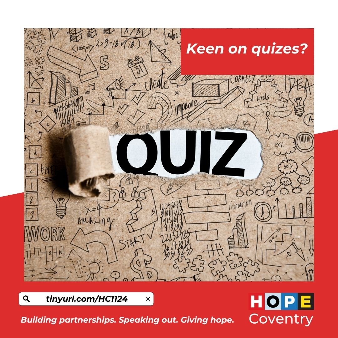 Keen on quizzes? 🤔🎉 Join Lawrence Saunders Road Baptist Church for Tearfund's Big Quiz Night tomorrow at 6pm, or head to St Christopher's Allesley Park for a festive Christmas quiz on Fri 6th Dec at 7pm. 🎄✨ Find out more in our newsletter!
#QuizNight #ChristmasQuiz