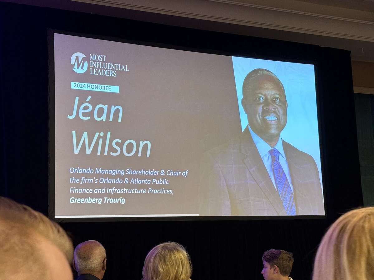 GT_Law's tweet image. Jéan Wilson, Managing Shareholder of #GTOrlando, has been recognized as one of @OBJUpdate Most Influential Leaders! This award recognizes individuals making significant contributions to the Orlando community through their influence and leadership.

#GTNews #MostInfluential #GAIN