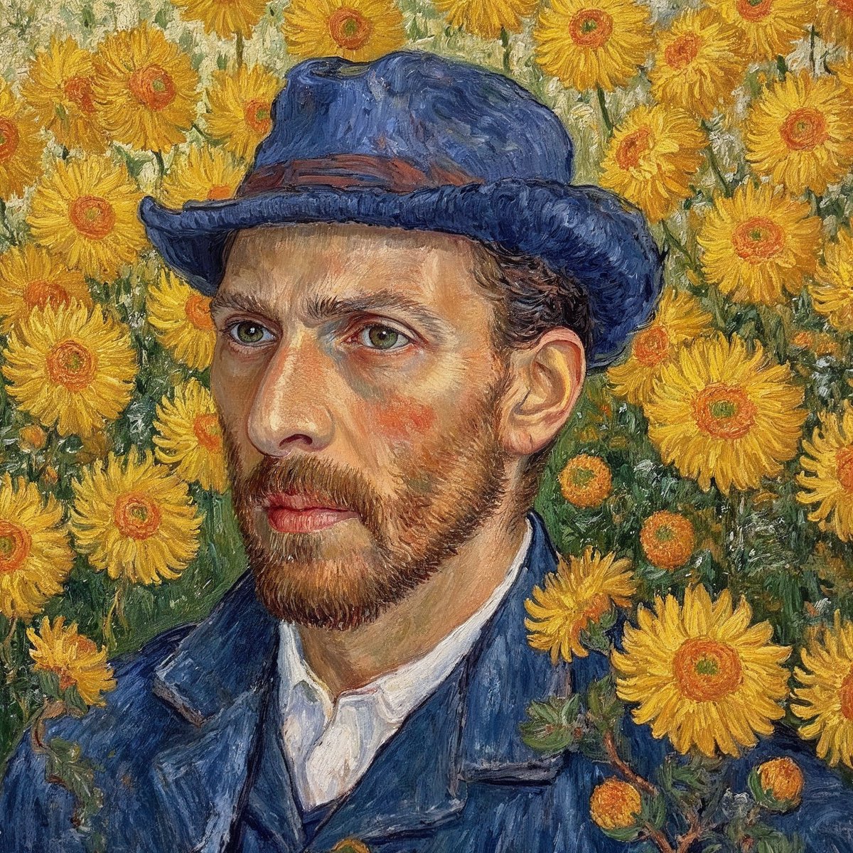MarcosAmadorC's tweet photo. For a moment, I felt like I brought Van Gogh back to life.
Using AI, I created portraits of myself as if Van Gogh himself had taken up his brush to paint me.
The result? Simply incredible capturing the essence of his style, vibrant colors, and unique brushstrokes.

#AI #AIArt https://t.co/fNkwdGxdY2