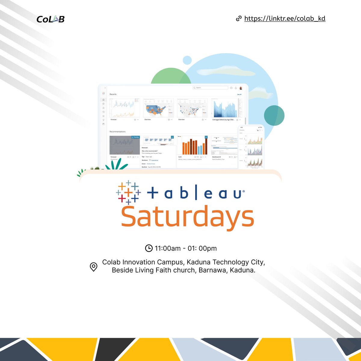 CoLab_kd's tweet photo. Dive into data storytelling with #TableauSaturday. Learn how to create stunning visualizations and turn raw data into actionable insights. Perfect for beginners and data enthusiasts alike. Join us this Saturday and transform your data game! 
#LearnTableau #DataViz https://t.co/OqxMMWrYzj