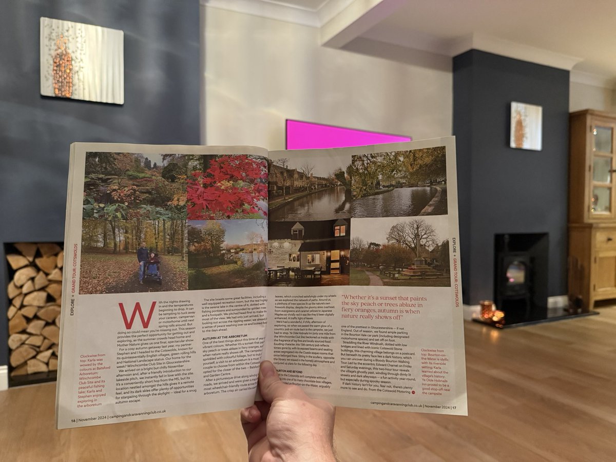 Another great article by <a href="/KarlaB465/">Karla Baker</a> &amp; <a href="/stevewills465/">Stephen Wills</a> on their visit to the Cotswolds in the November issue of the <a href="/FriendlyClubMag/">Camping&Caravanning</a>. #camping #caravanning #touring <a href="/CampAndCaravan/">The C&CC</a>