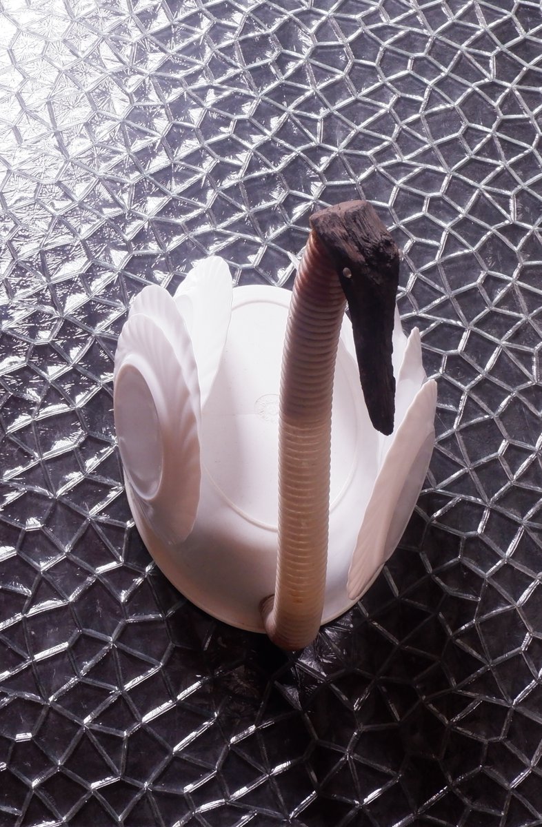 Morgen eind van de middag expo in De Utrecht opruimen. Hier mijn zwaan.