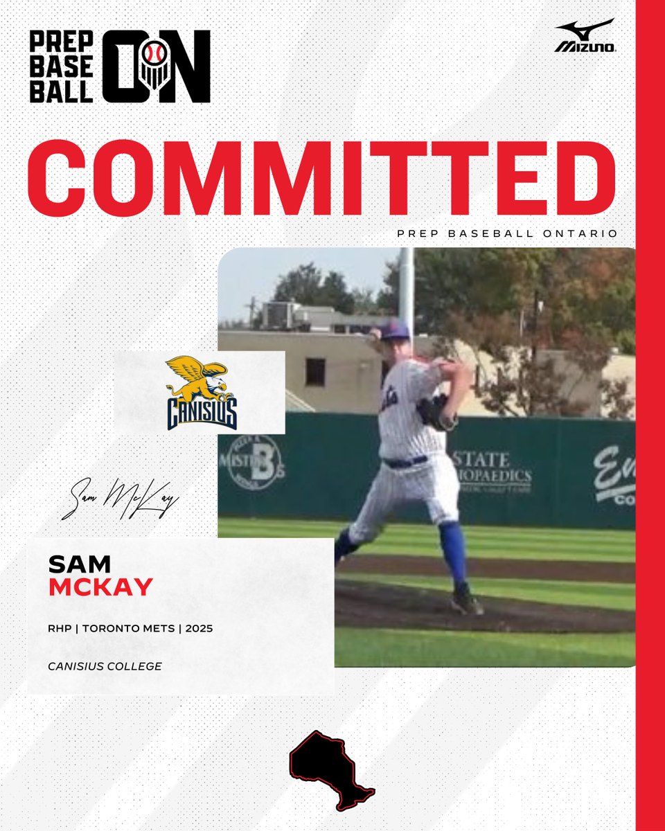 🚨𝐂𝐎𝐌𝐌𝐈𝐓𝐌𝐄𝐍𝐓 𝐀𝐋𝐄𝐑𝐓🚨

'25 RHP Sam McKay (<a href="/TorontoMets/">Toronto Mets</a>) announces his commitment to Canisius College.

<a href="/SamMcKayy41/">Sam McKay</a> | <a href="/GriffsBaseball/">Canisius Baseball</a>