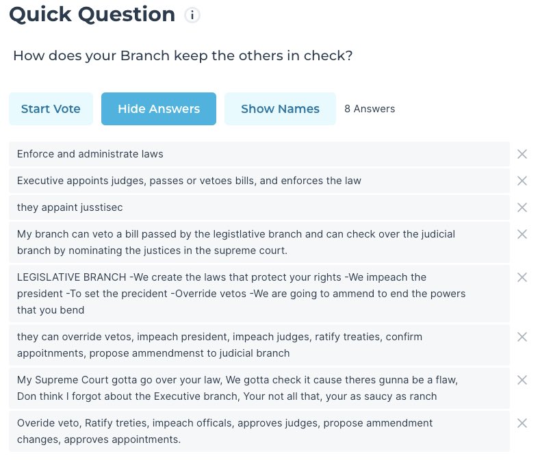 DHelmEDU's tweet image. We had the BATTLE of the BRANCHES today in my government classes.  We’ve been studying Checks and Balances…today they showed what they know while adding some rhymes!  💯🔥🔥
✅Retell and Rhyme
✅Nacho Rhyme
✅FAC
#eduprotocols #tlap #sschat d