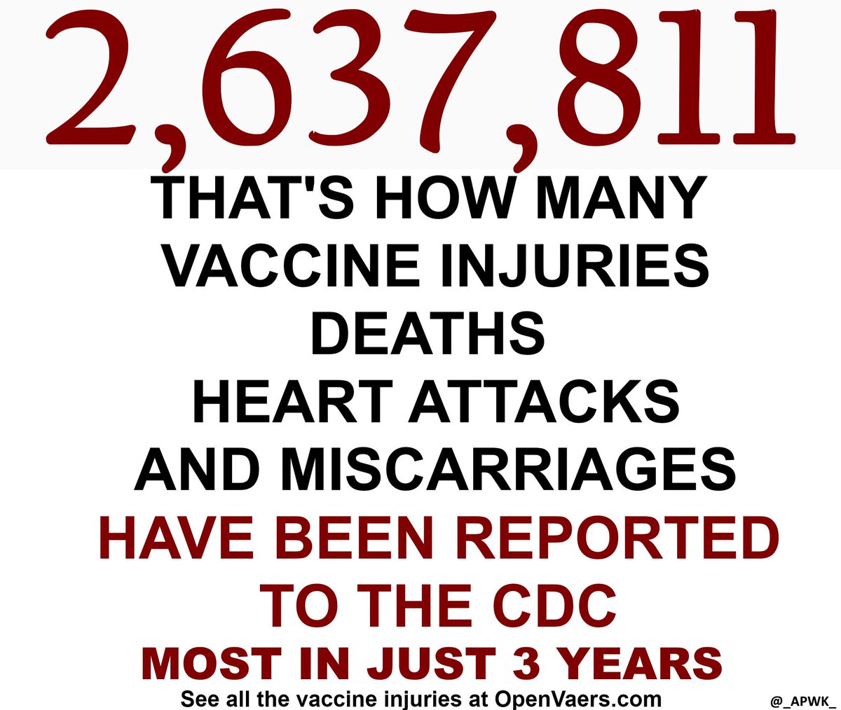 __luzid__'s tweet image. If you see nearly 3,000,000 negative reports on a product, 

would you still inject it into your child?