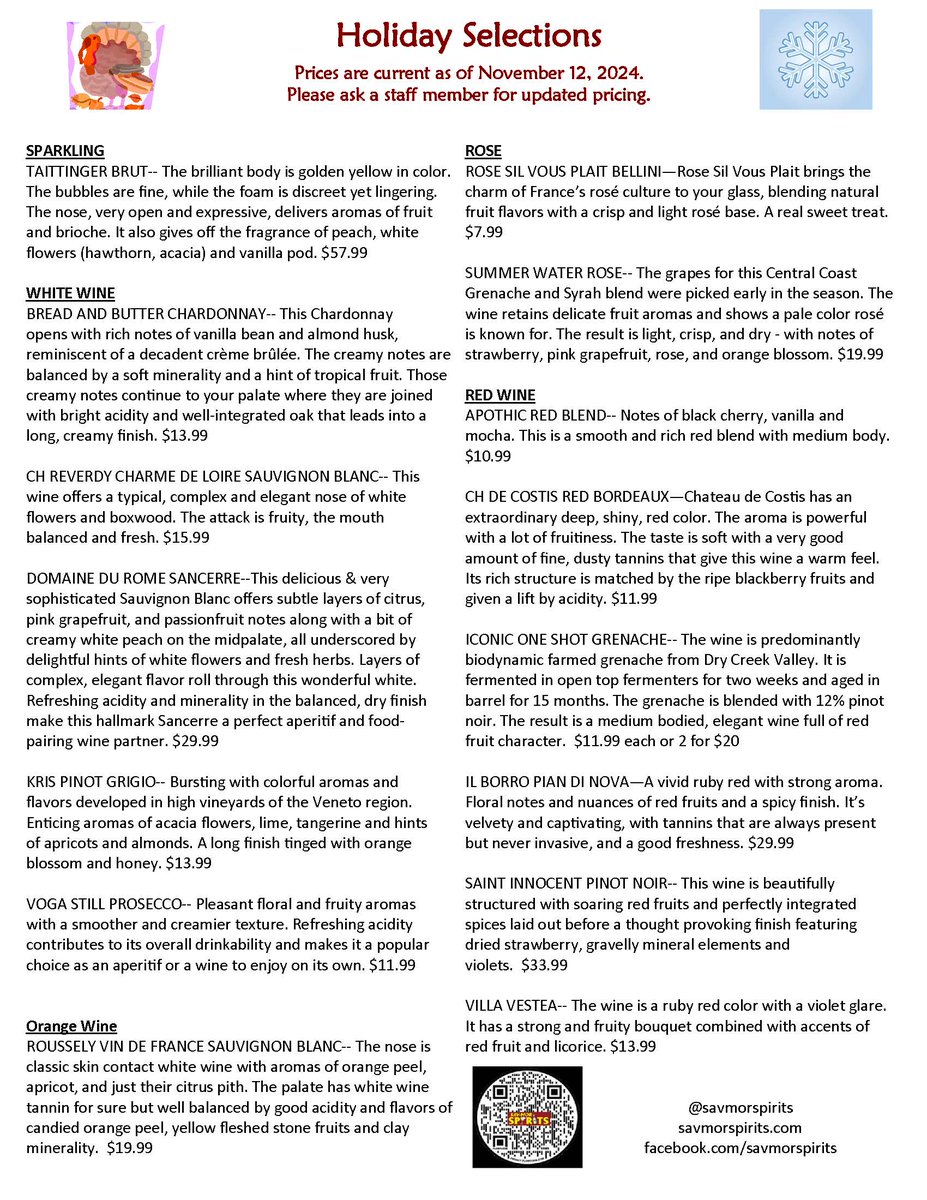 Check out our Holiday Wine Selections. 
shop.savmorspirits.com/product-groups…