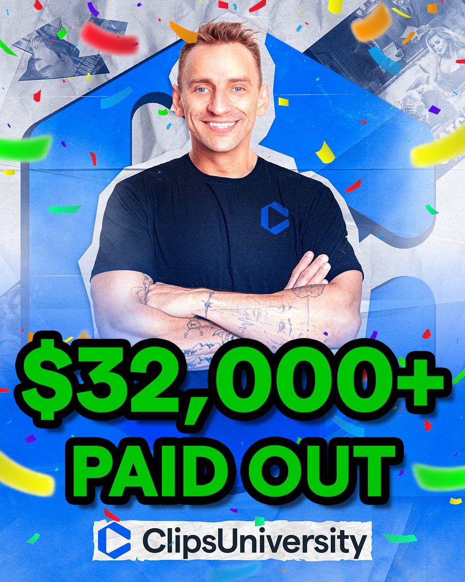 ClipsUniversity's tweet photo. We paid over $32,000.00 to Clippers in 10 days! Vitaly’s Campaign was a MASSIVE SUCCESS. The best part? We are doing it again RIGHT NOW. 

Vitaly is paying $30,000 to people who clip his content &amp; Sign Up at https://t.co/95C9m5VQas ✅💰 https://t.co/eBIkmWtHjd