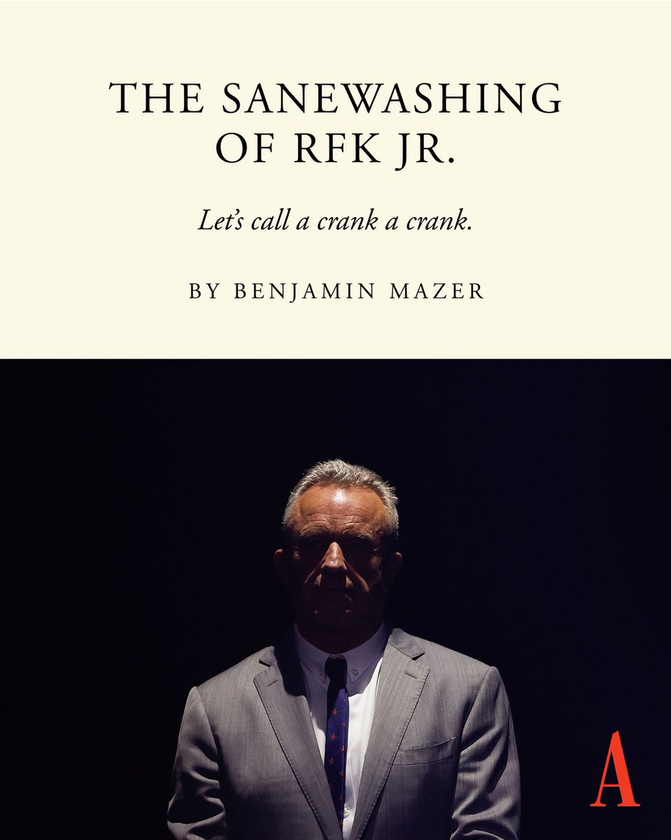 Robert F. Kennedy Jr., Trump’s nominee for HHS secretary, is a conspiracy theorist with no scientific qualifications, <a href="/BenMazer/">Benjamin Mazer</a> writes: “Let’s not pretend that Kennedy’s views have any value whatsoever.” theatln.tc/TbLBLgVR