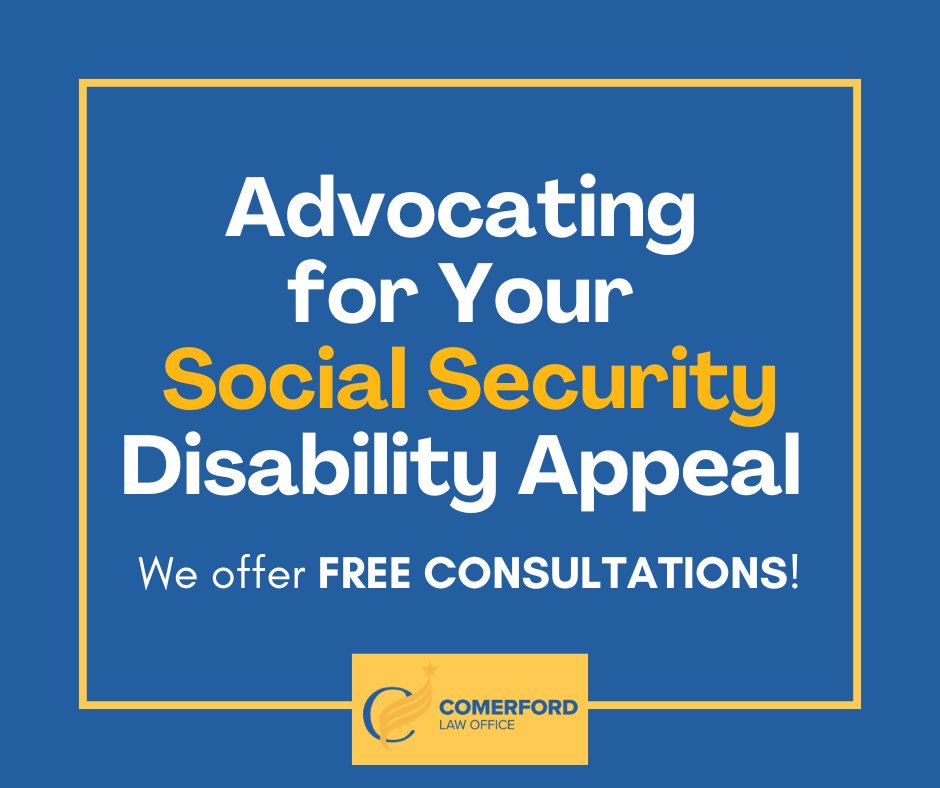 ComerfordLaw's tweet image. Don&apos;t let a denial stop you. Appeal your Social Security Disability claim with our help. Get started today! 
#DisabilityRights #AppealsProcess 

bit.ly/3oqeGOa