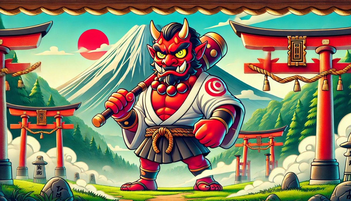 👹 The Japanese Devil is packing bags and ready to tour the world! ✈️

Hype waves and epic meme events incoming - this devil’s living the bullish dream! 🐂🔥 

Let’s spread the chaos and ride the green vibes! 🚀 

#meme #sol #solana