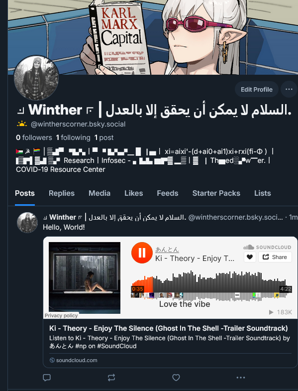 ⟓ Winther ⟔ | السلام لا يمكن أن يحقق إلا بالعدل. tweet media
