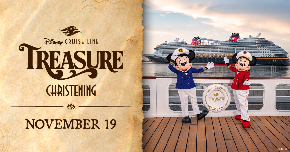 See it shine! Tune in to see the Disney Treasure's Christening Spectacular on Nov. 19 at 8PM ET 📹🚢 di.sn/6014sVlXy