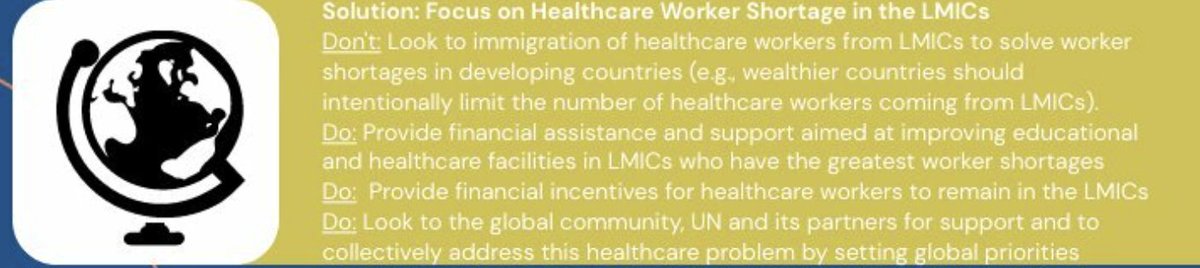 EM203AKirsh's tweet image. The problem I identified is the global heaclthcare worker shortage. To solve this global problem, first look at resolving the problem in the LMICs. #globalproblem #globalsolution