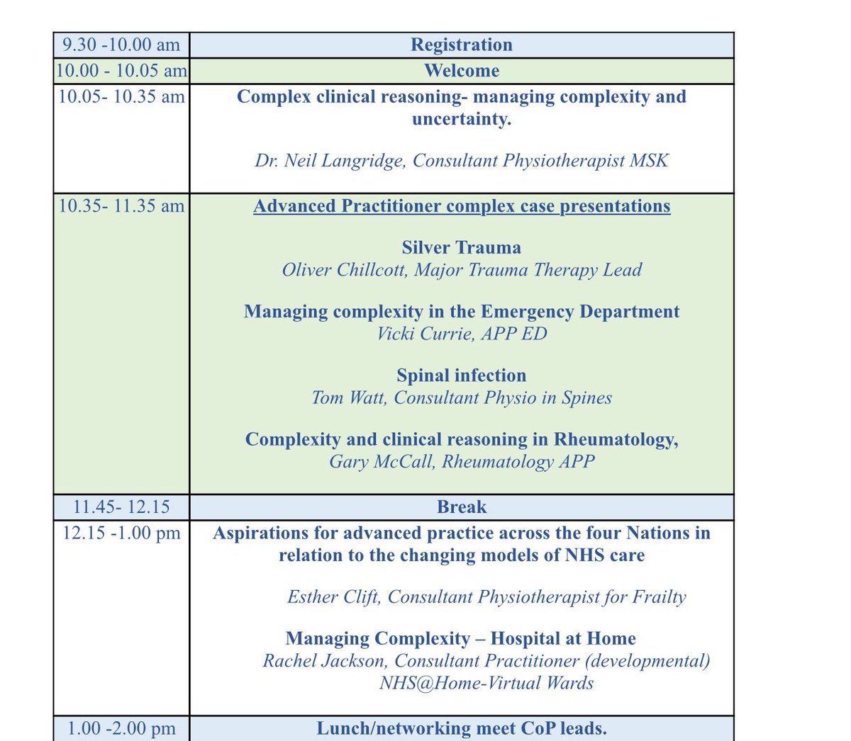 Advanced Practice Physiotherapy Network tweet media