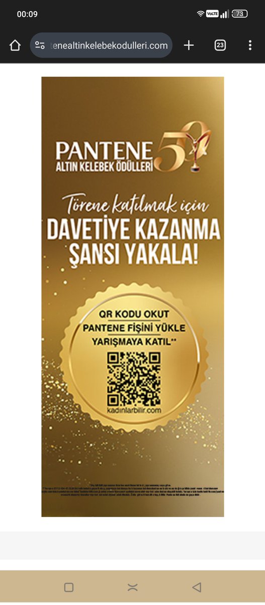 Senelerce <a href="/PanteneTR/">Pantene Turkiye</a>  ve <a href="/pgturkiye/">P&G Türkiye</a> ile çalışmış biri olarak, koskoca (!) altın kelebek sitenizde, çamur gibi çözünürlüğü düşük görsel koyma acizliği acayip keyif verdi. Zamanında kan kusturuyordunuz kurumsal kurumsal diye, görünce bi su serpilmedi değil... Ajansınıza sevgiler